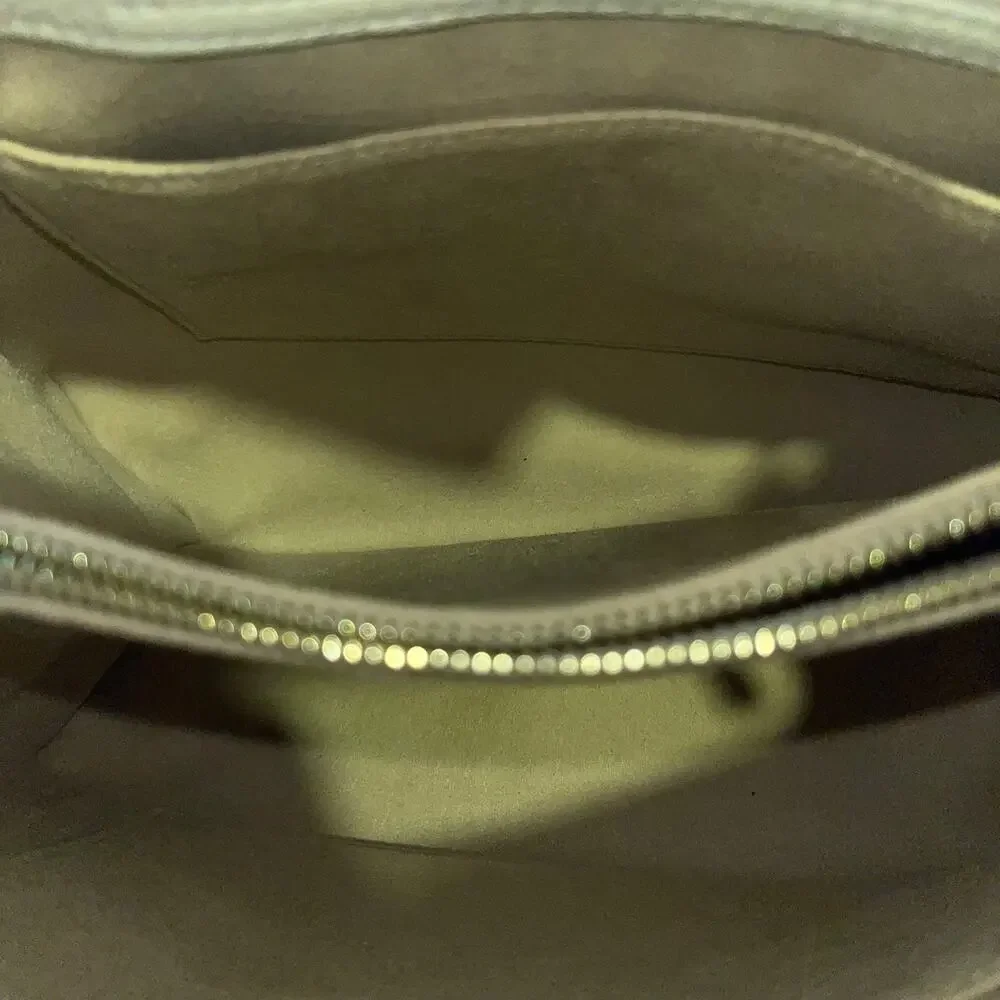 TORY BURCH White Pebbled Leather Top Handle Bag